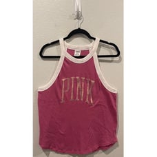 PINK Halter Sequin Pink Top