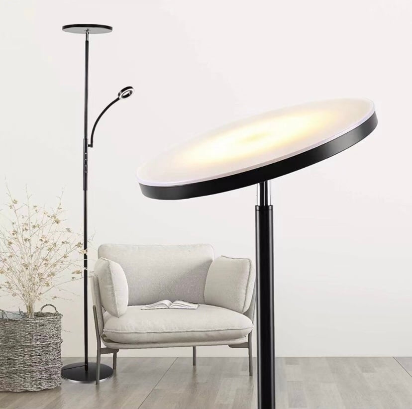 Floor Lamp, Dimmable LED Floor Lamp with 3 Color Temperatures, Timing Function,