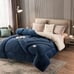 Quilted Warm Comforter, Milk Velvet Quilt Core, Milk Velvet In One Side,-qrg