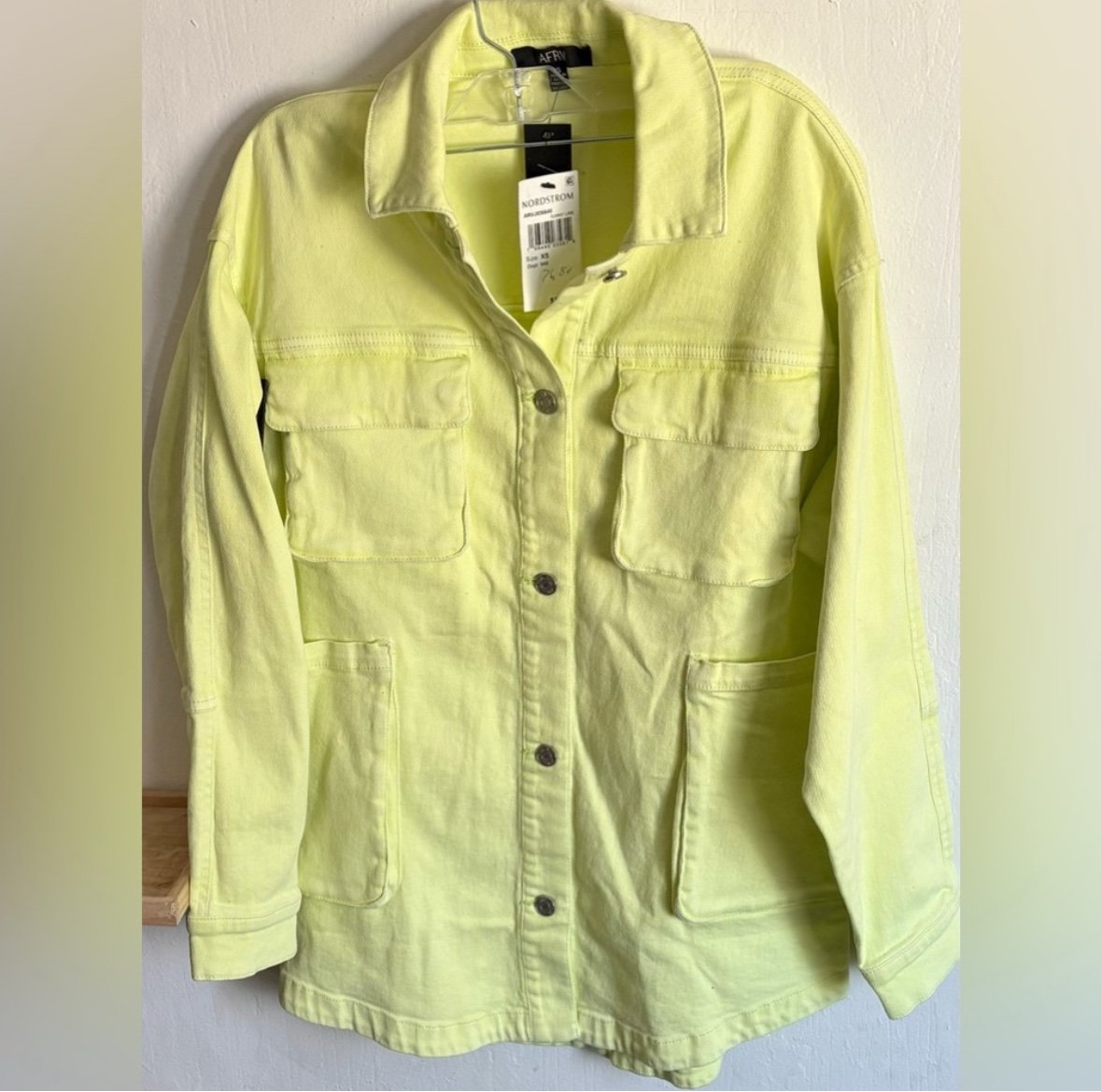 NWT AFRM SUNNY LIME JEAN JACKET SIZE XS