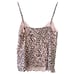 NWT L'AGENCE Jane Pink All Over Print Spaghetti Strap Cami Top XS