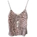 NWT L'AGENCE Jane Pink All Over Print Spaghetti Strap Cami Top XS