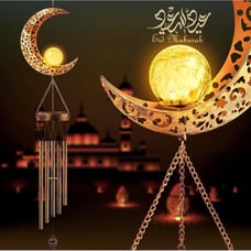 Moon Solar Wind Chimes for Outside