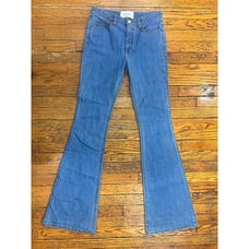 Alberta Ferretti denim flare jeans medium wash Size 4 made italy