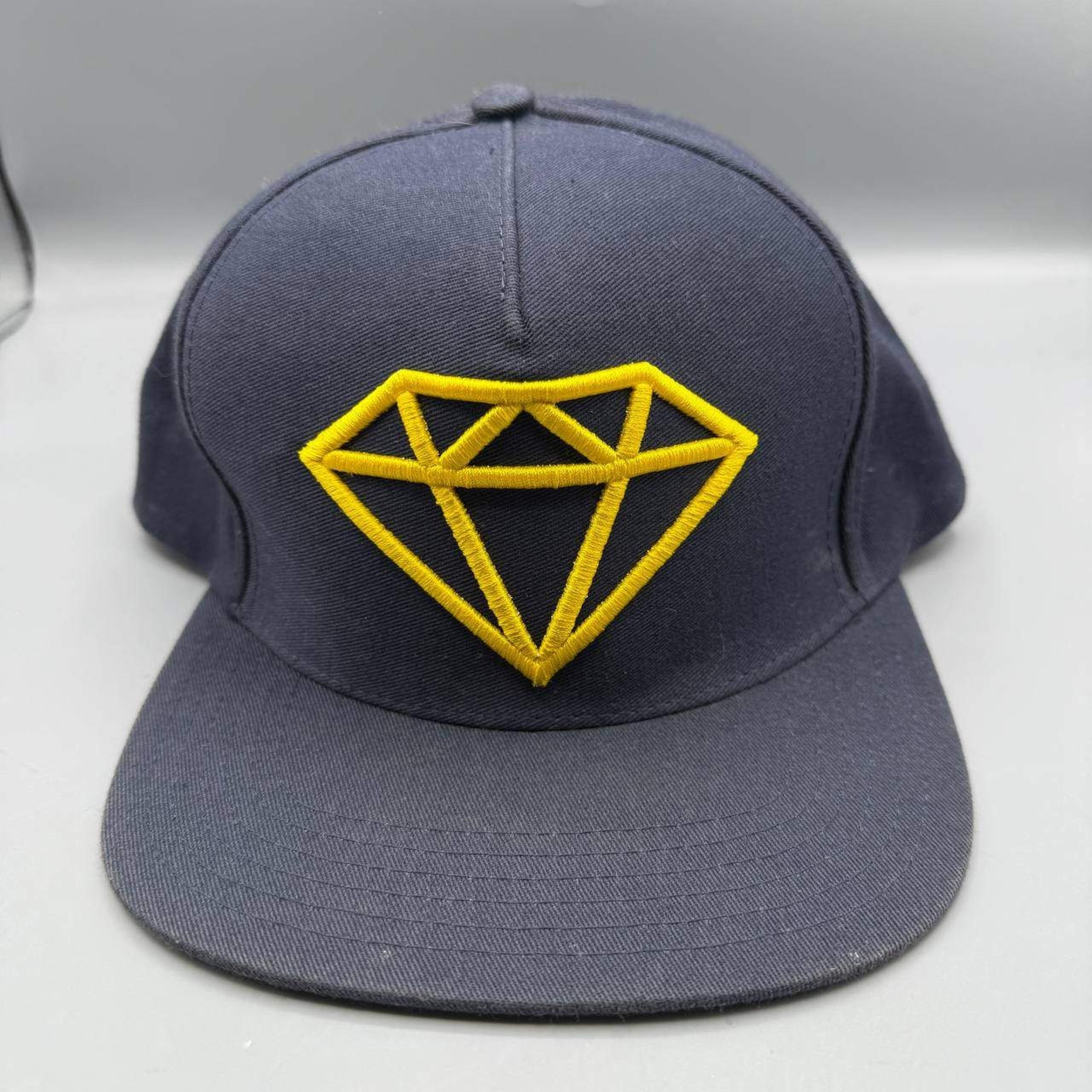 Diamond Supply Co Hat Men Navy Green Embroidered Logo Snap Back Cap
