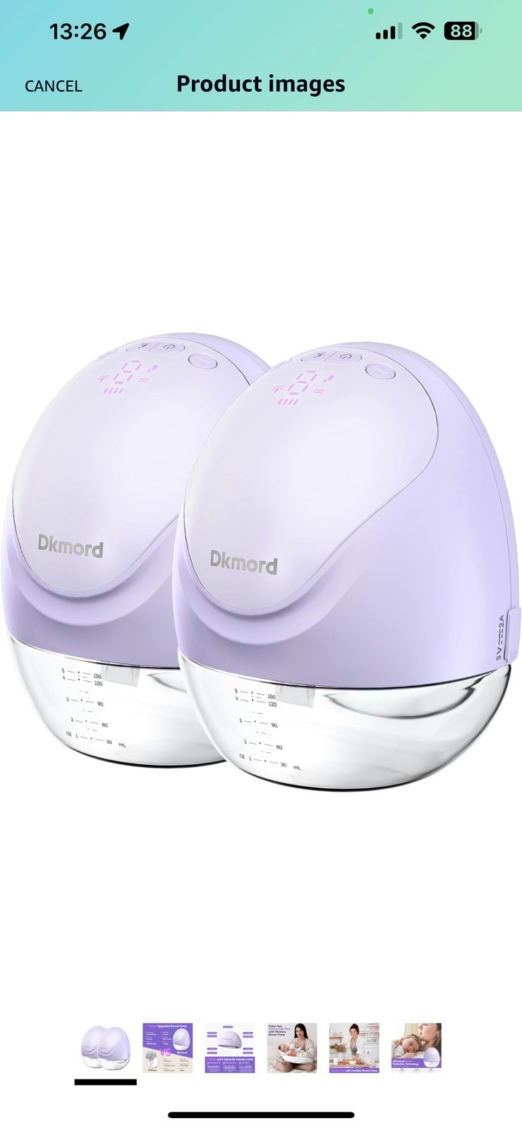 Hands Free Breast Pump Wearable Pumps for Breastfeeding with 3 Modes, 9 Levels,