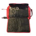 Women Red Leather Adjustable Shoulder Strap Two Handle Messenger Bag 15.5 x10 x5