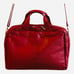 Women Red Leather Adjustable Shoulder Strap Two Handle Messenger Bag 15.5 x10 x5
