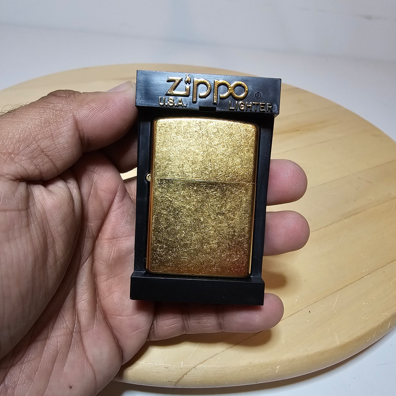 Vintage Zippo E 03 Brass/Gold Tone Lighter Made In USA New