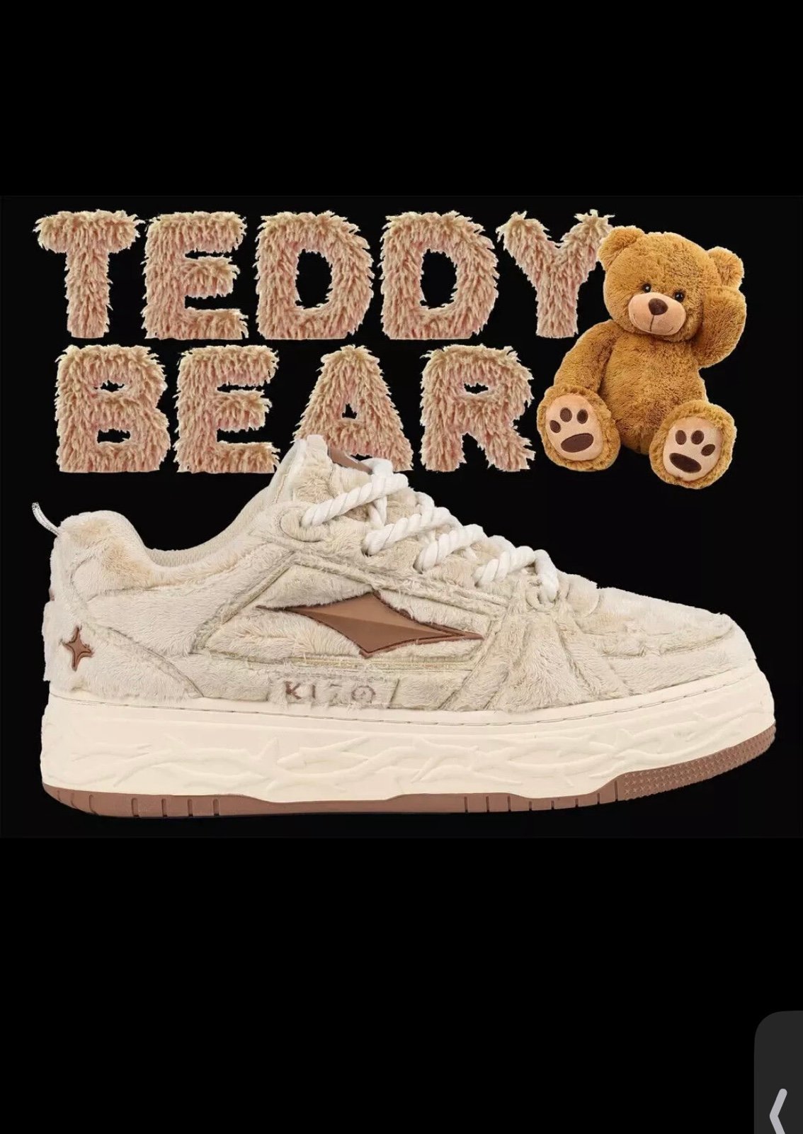 KIZOKICKS “TEDDY BEAR” DIAMOND LIMITED SNEAKERS SOLD OUT SIZE 10 10.5 11 MENS
