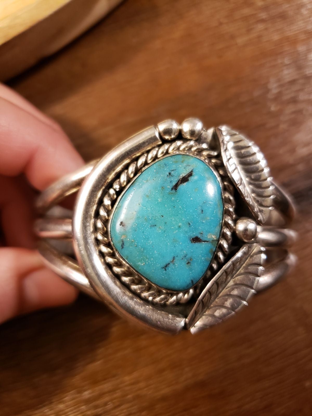 Vintage Sterling Silver Turquoise Cuff Bracelet