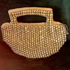 Antique Vintage 1920's Rhinestone Covered Evening Bag Purse