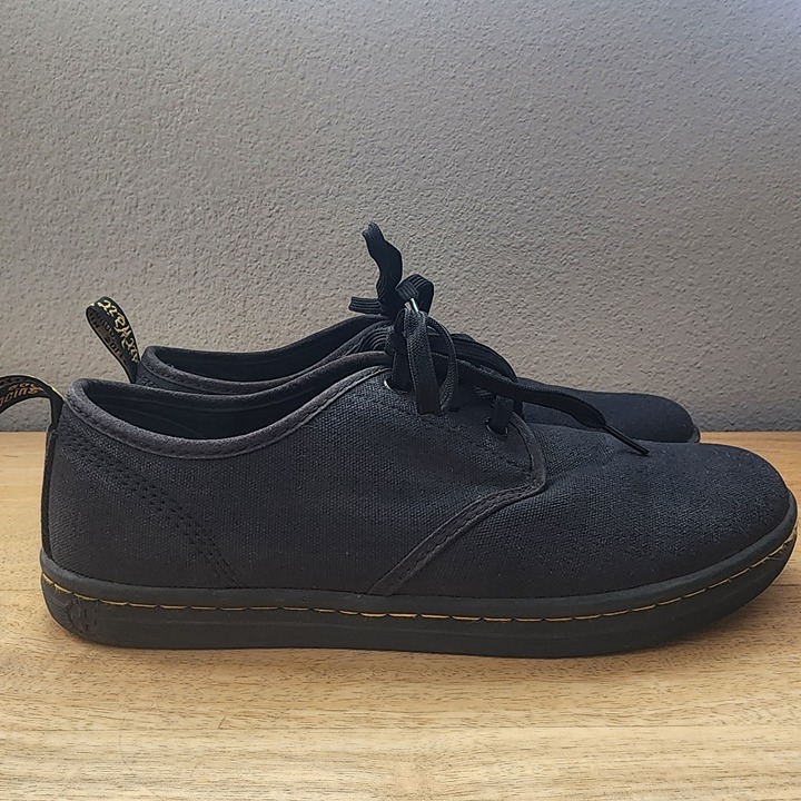 Doc Martens Air Wair Black Canvas Soho Sneaker Shoes Women's Size 9