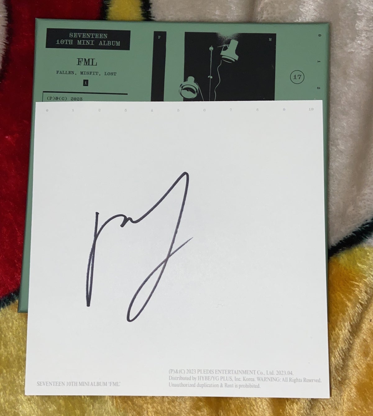 Seventeen DK signed album FML