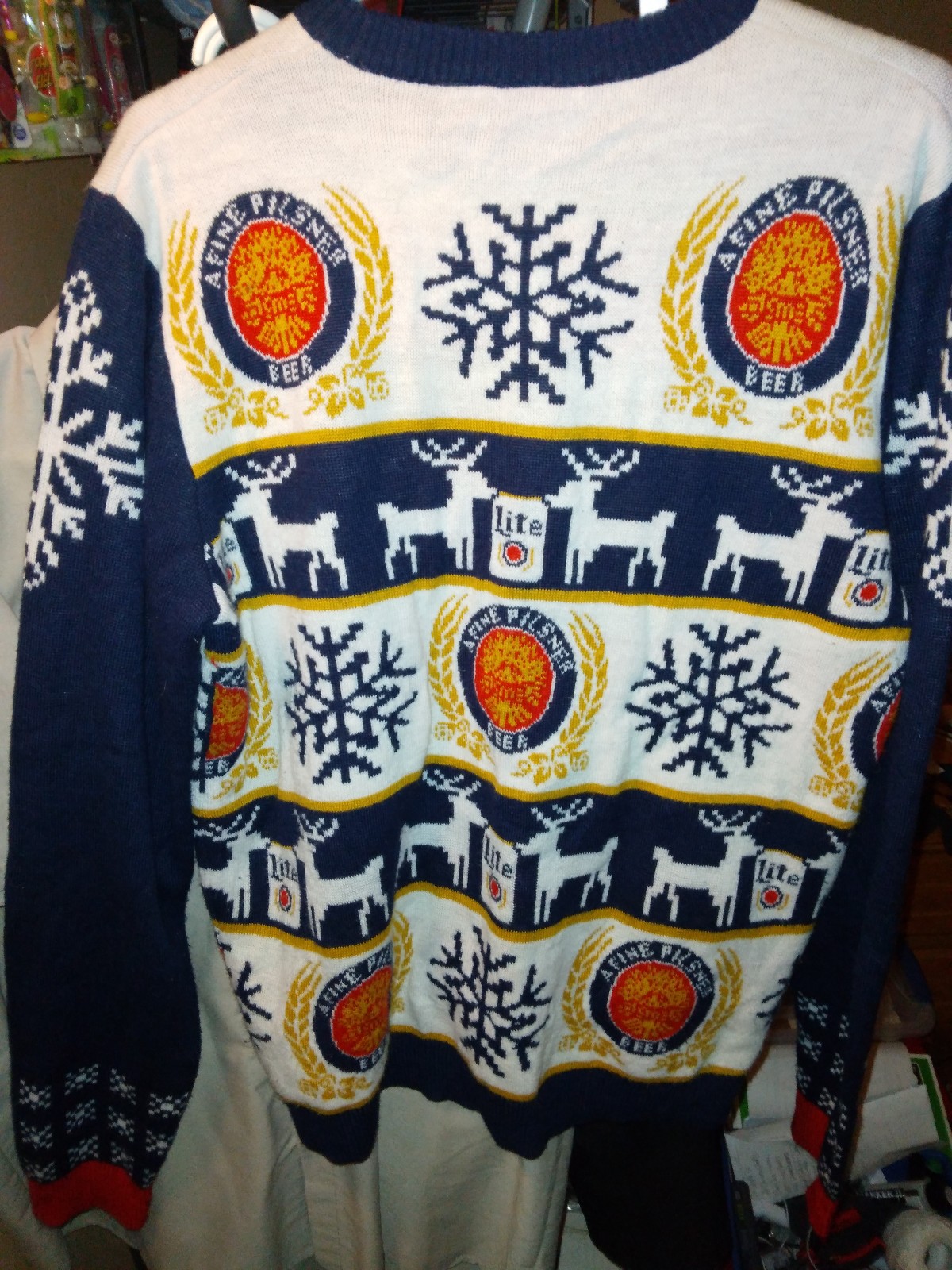 miller lite christmas sweater 2017