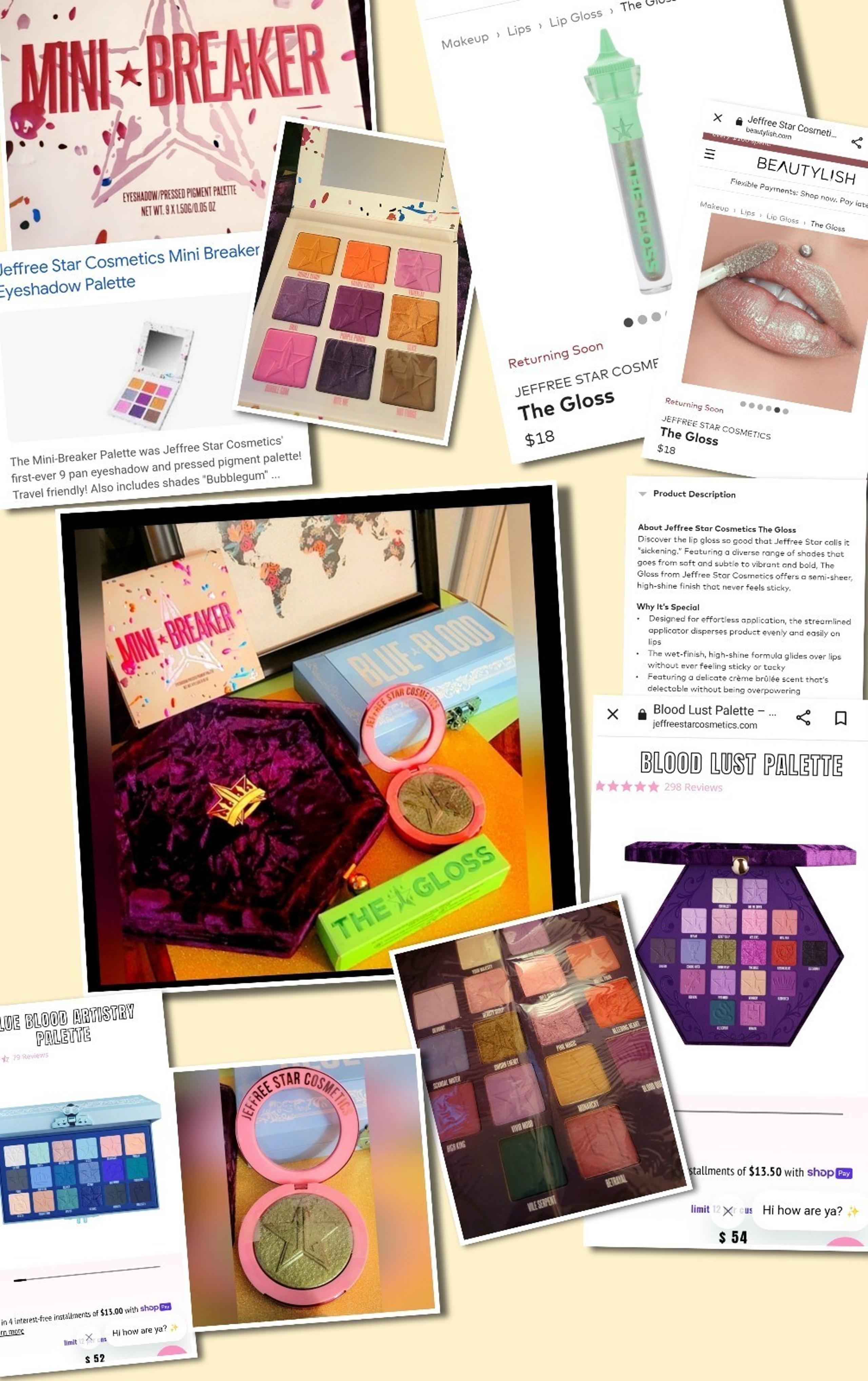Jeffree Star NIB make-up