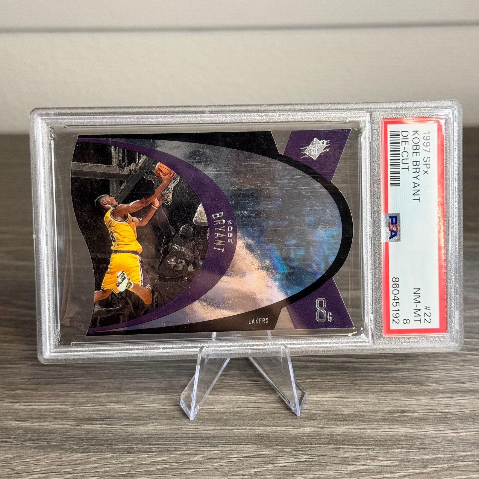 1997 Upper Deck SPX Kobe Bryant Die-Cut PSA 8 NM-MT #22