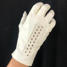 Martelli Italian Gloves, Bone White, Size 8, Handcrafted Kid Leather, Unlined
