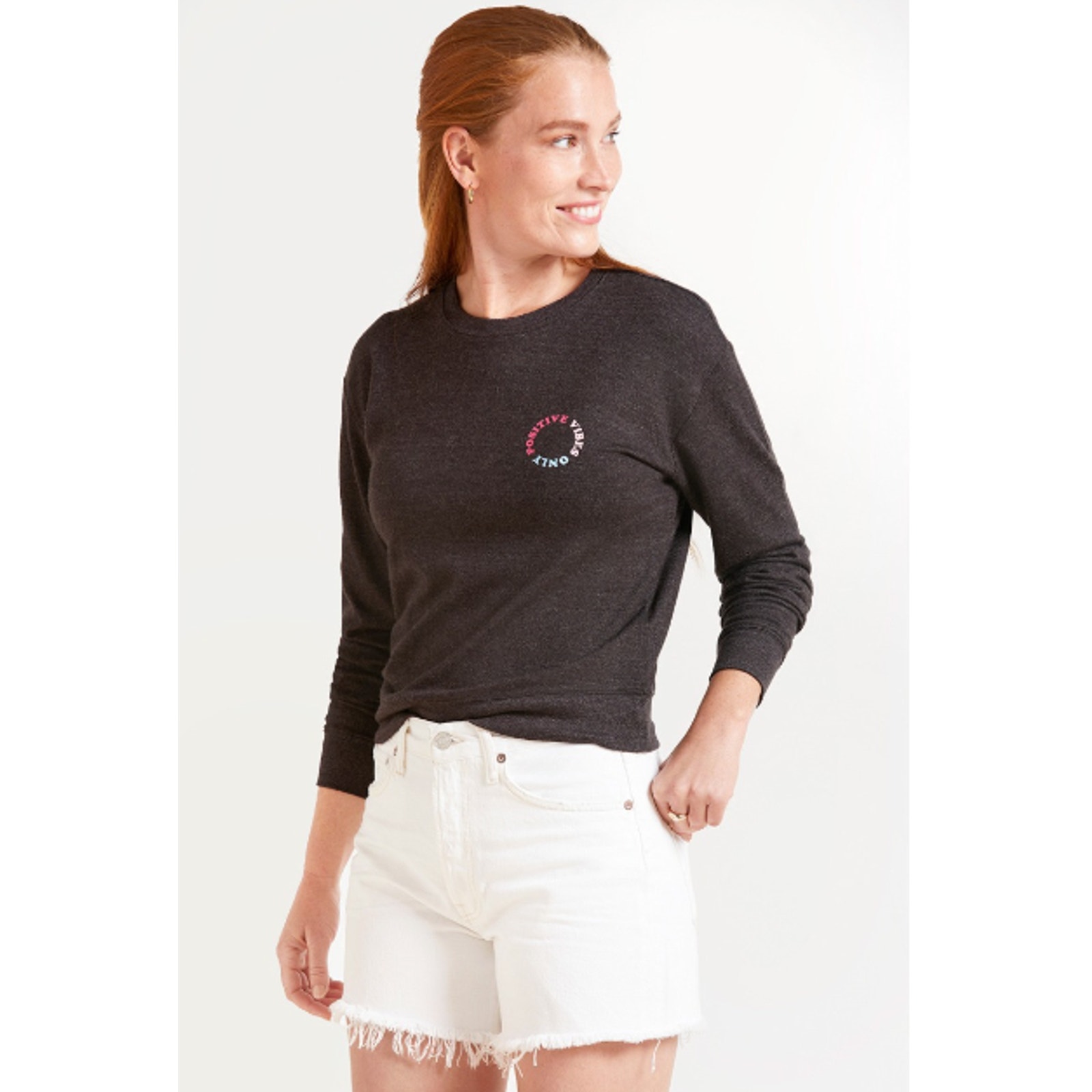 SPIRITUAL GANGSTER NWT Positive Vibes Only Sweatshirt // S