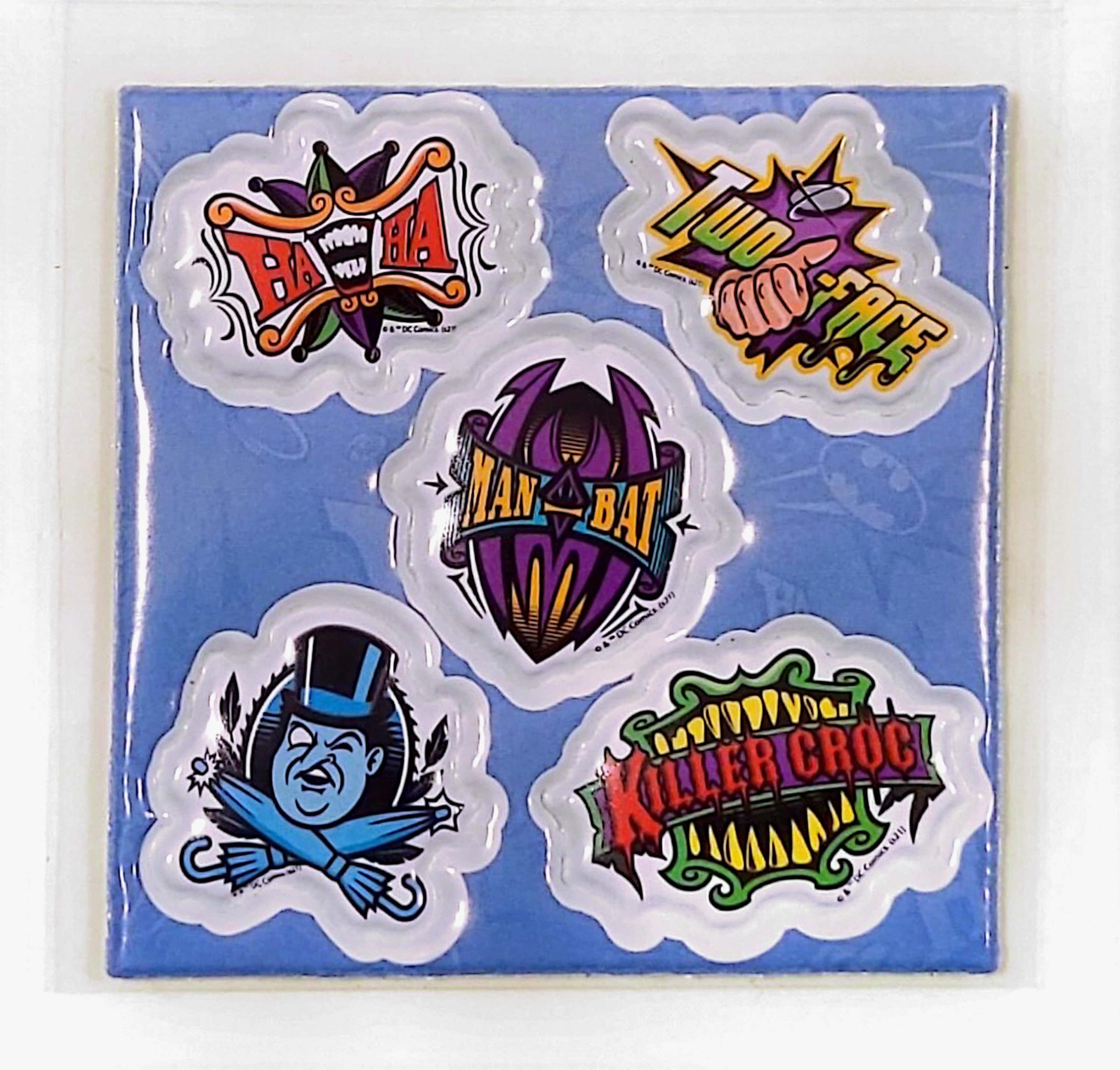 5 Piece DC Comics BATMAN Villain Puffy 3D Stickers
