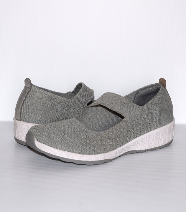 Skechers Up Lifted Mary Jane Slip-On Relaxed Fit Cooled Gray Comfort Shoes Sz 9