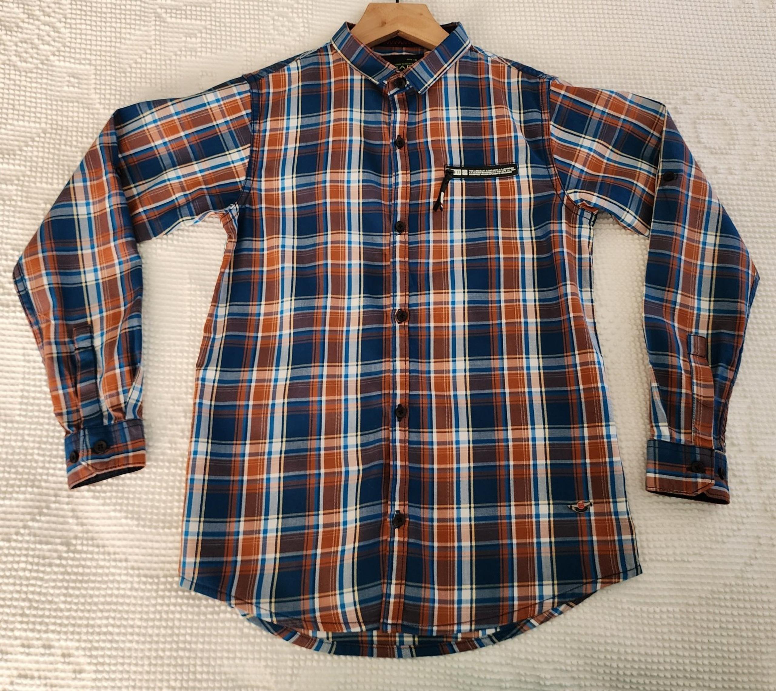 MAD Junior Plaid Long Sleeve Short Sleeve Button Down Shirt Boys Size 10 School