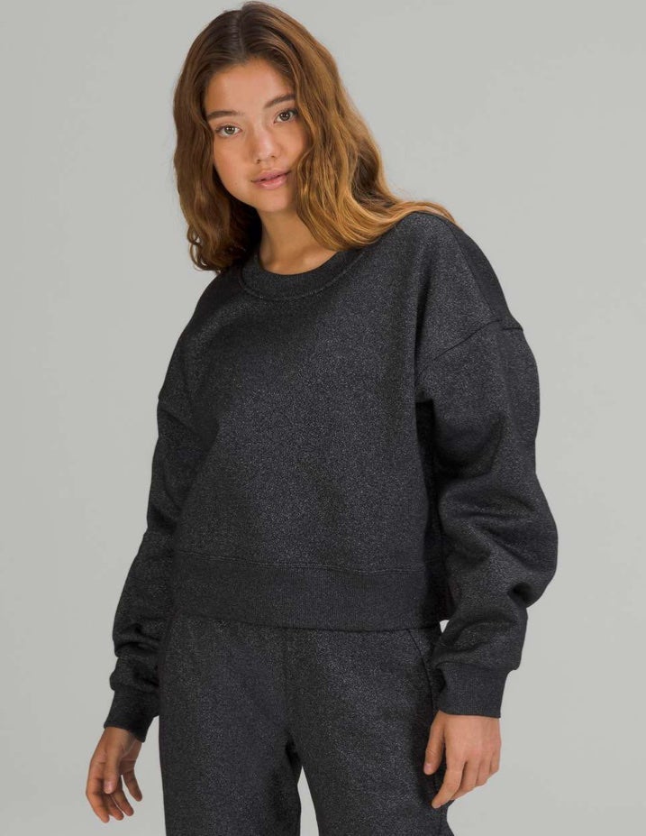 *NWT LULULEMON Perfectly Oversized Crop Crew *Sparkle S4