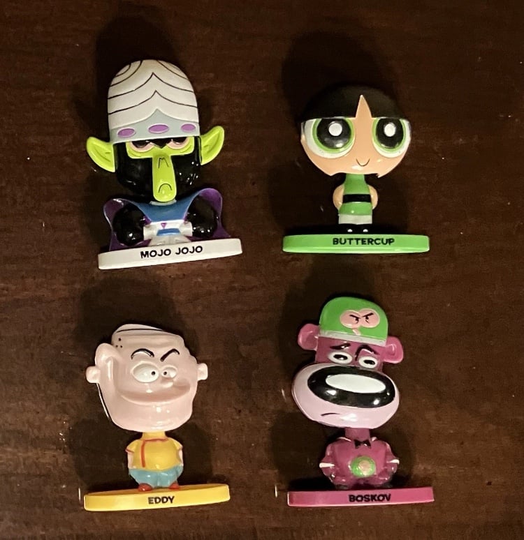 2003 Cartoon Network Ed Edd Eddy Evil CC Powerpuff UK Cereal Bobble Head Figures