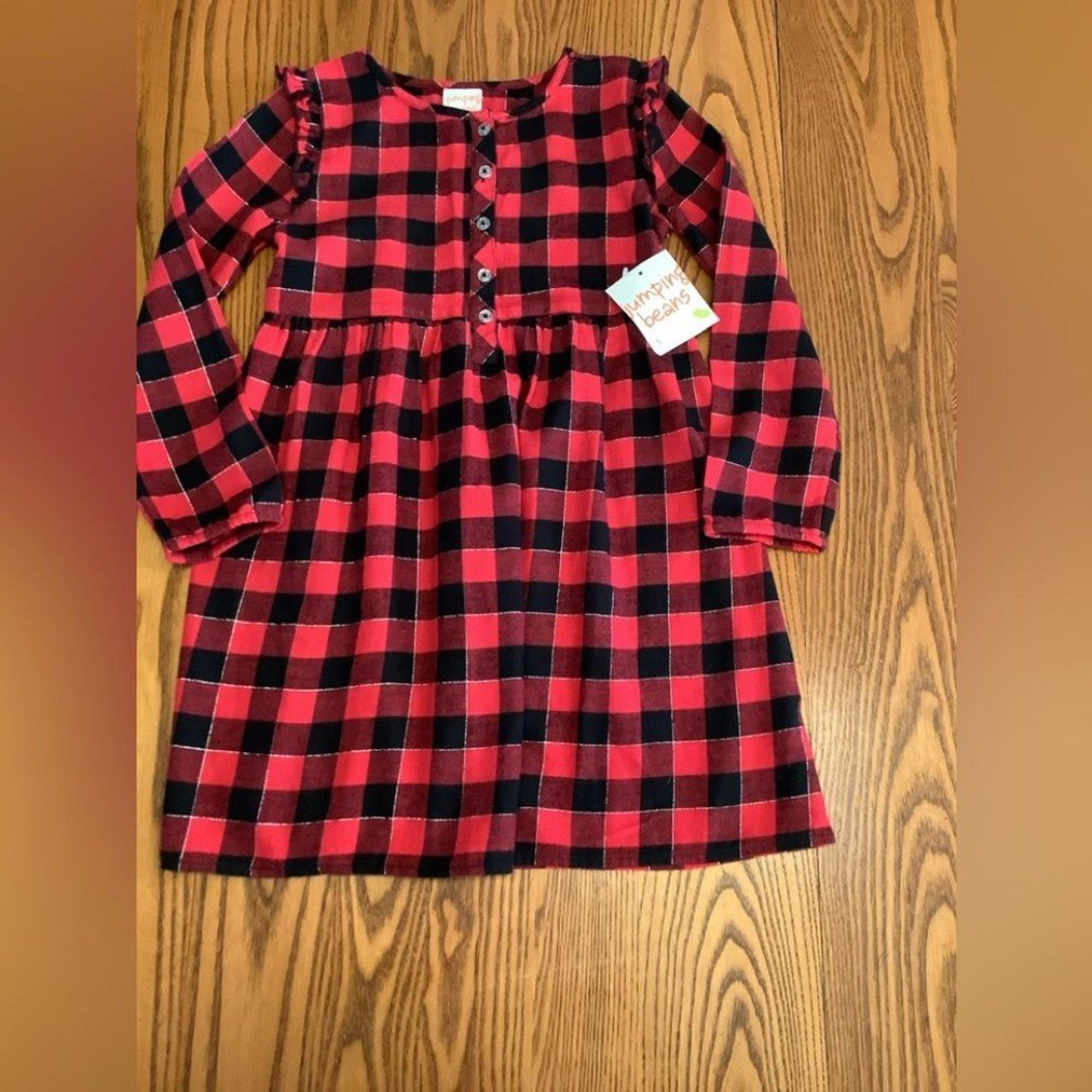 Girls Size 5 Jumping Beans Ruffle-long Sleeve Dress