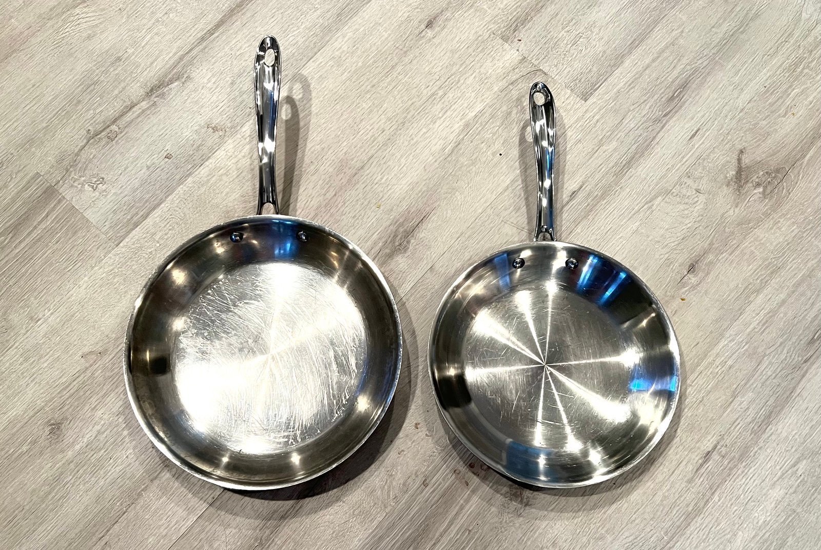 Reserved Set of 3 Stainless Steel Skillet Fry Pans