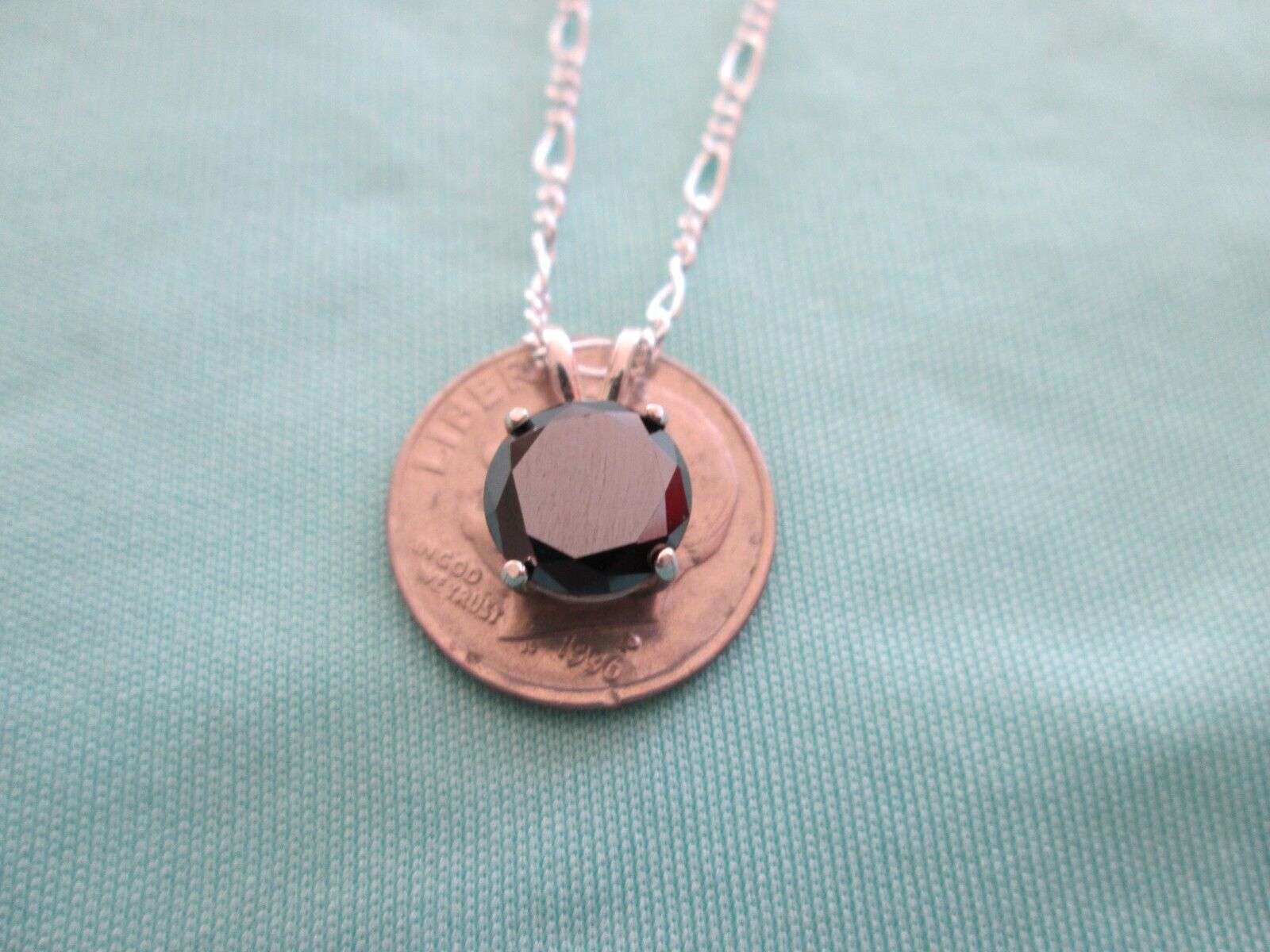 2.03ct 100% REAL NATURAL BLACK DIAMOND NECKLACE,CERTI FICATE,FREE DIAMOND TESTER