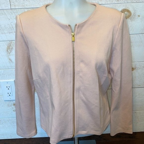 PHILOSOPHY Light Pink Full Zip Long Sleeve Jacket