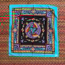 BLUE- VINTAGE WAMCRAFT BANDANA MADE IN USA