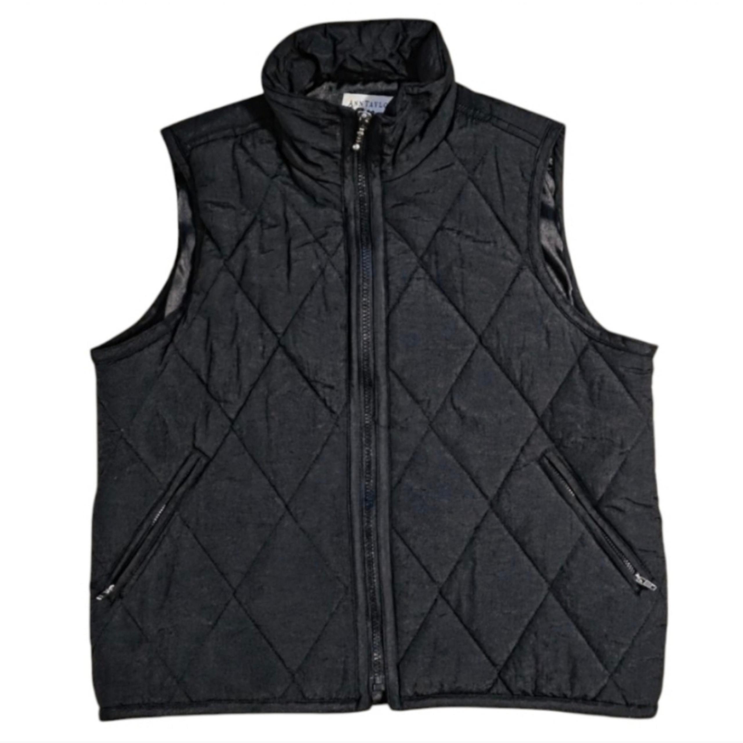 VTG Ann Taylor Quilted Puffer Vest Sz S