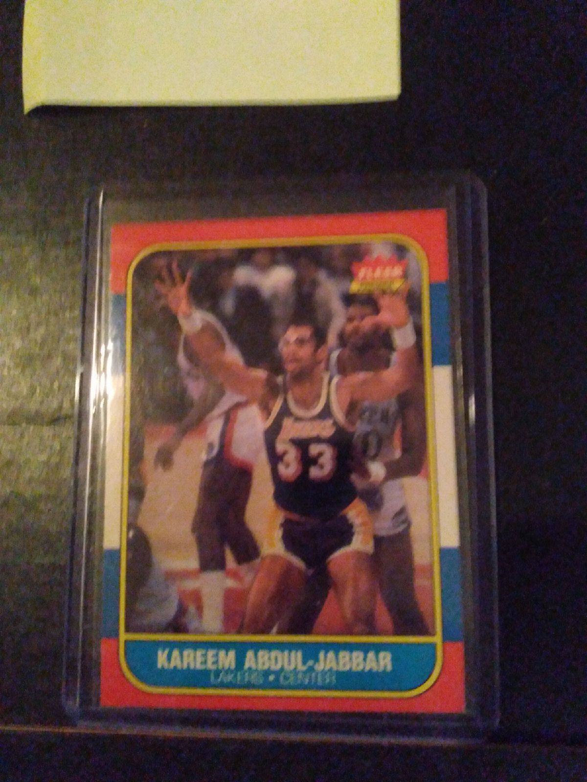 1986 fleer #1 Kareem Abdul jabbar