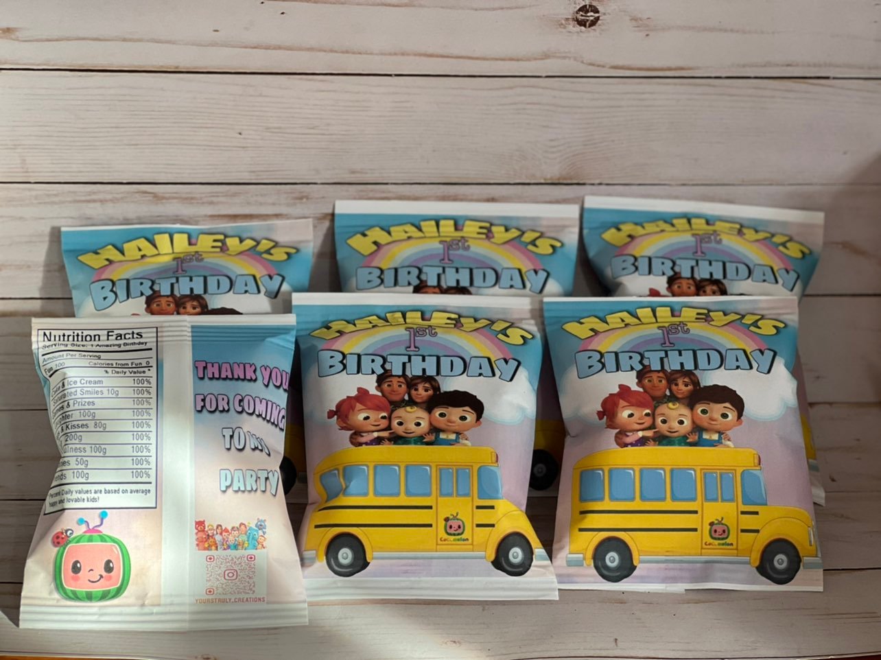 Personalized chip bags