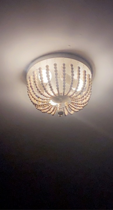 wood chandelier