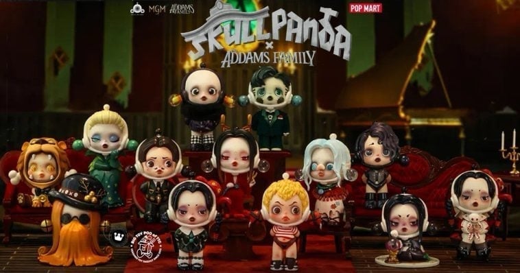 Popmart Skullpanda Addams Family Full Set + SECRET!!