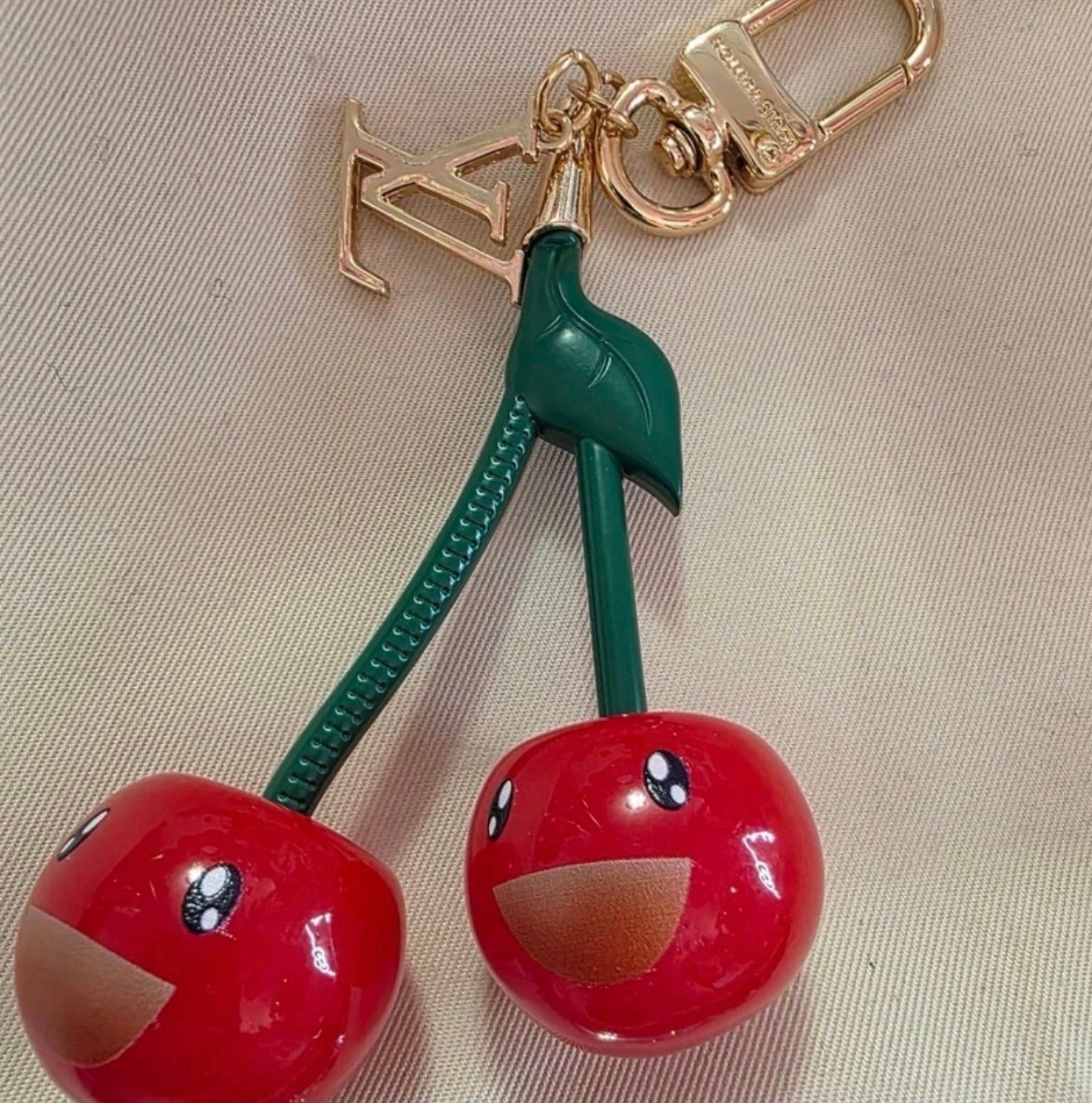 LV Cherry Bag Charm, New