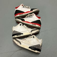 Jordan 3 white cement fire red bundle