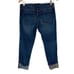 Gap Womens Floral Embroidered Hem Straight Cuff Cropped Jeans Blue Size 8R