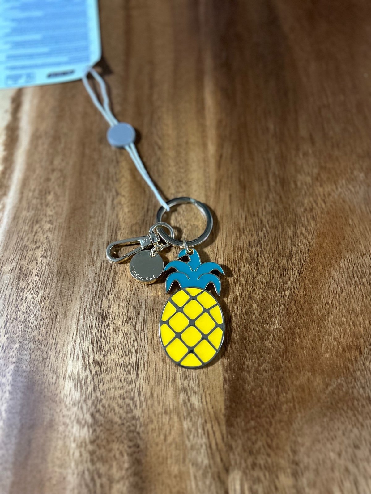 NWT Zimmerman Gold-Tone Enamel Brass Keychain
