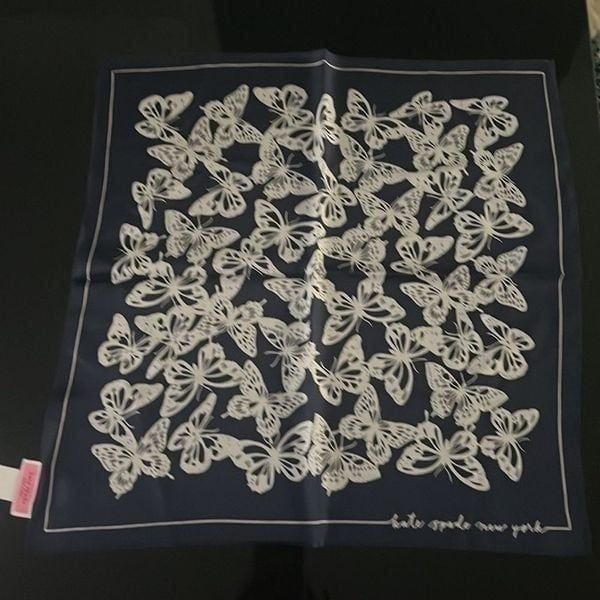 NWT Kate Spade spring butterfly silk scarf