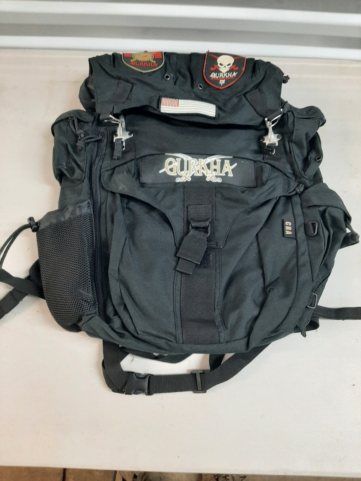 Gurkha Cigars Hansotia Backpack Hiking Military Tactical Assassins Black Patches