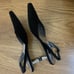 Stuart weitzman black rhinestone kitten slingback point heel evening wear US 6.5