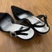 Stuart weitzman black rhinestone kitten slingback point heel evening wear US 6.5