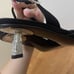 Stuart weitzman black rhinestone kitten slingback point heel evening wear US 6.5