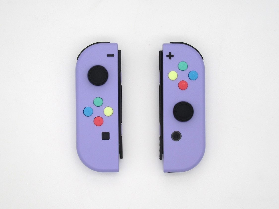 Custom purple controllers remotes Joycons for nintendo switch colored buttons