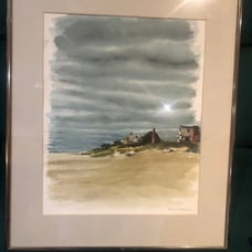 Framed James Seeman Watercolor painting