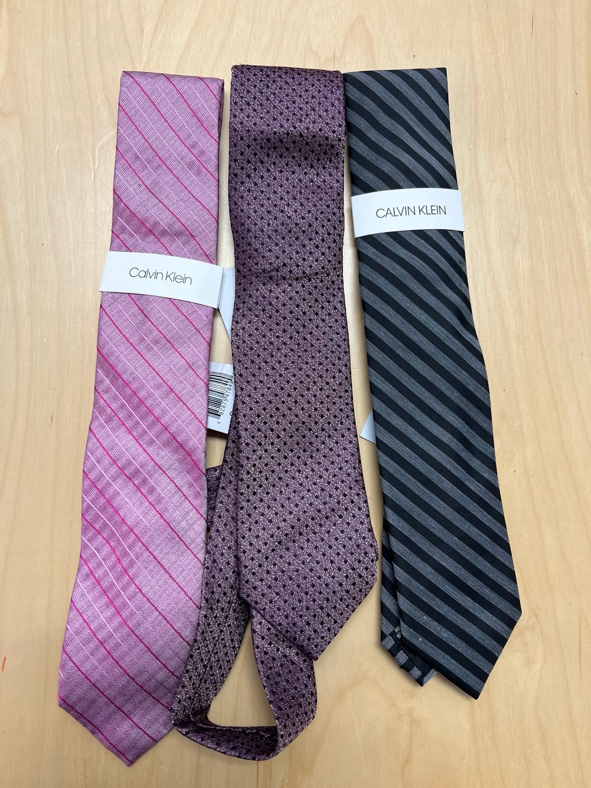 NWT Set of 3 Calvin Klein Men’s Tie Total MSRP 218.5